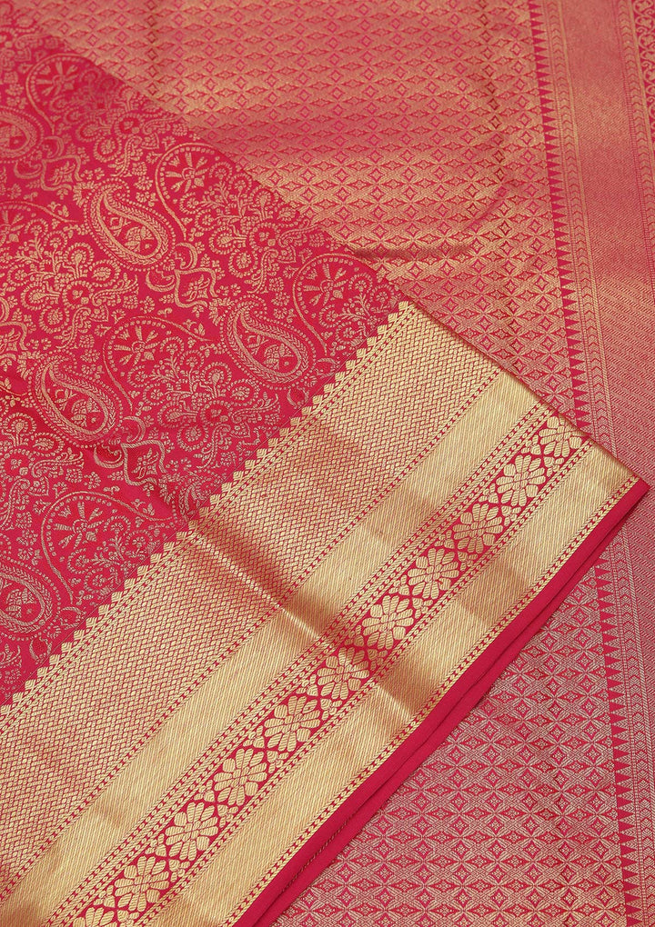 Red Zariwork Pure Silk Saree
