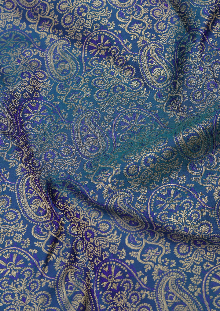 Royal Blue Zariwork Pure Silk Saree