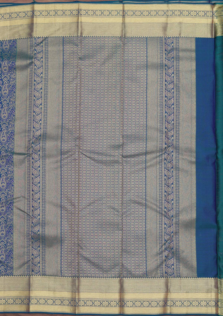 Royal Blue Zariwork Pure Silk Saree