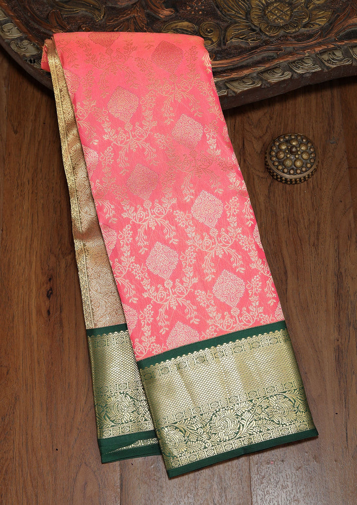 Pink Zariwork Pure Silk Saree