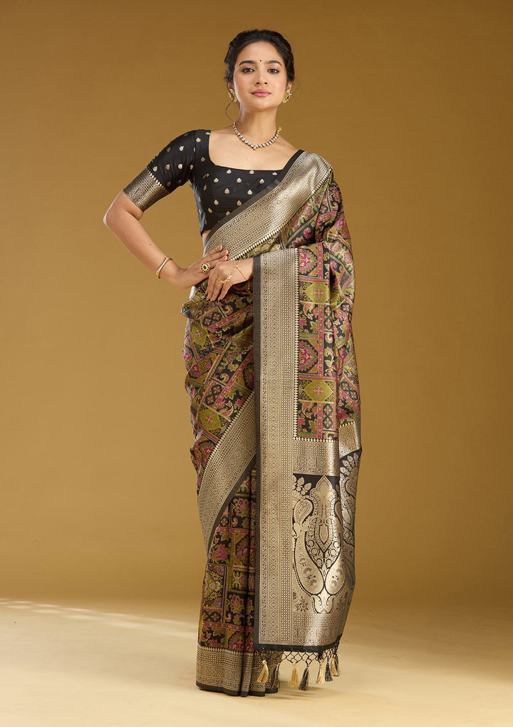 Black Zariwork (Silver) Art Silk Silk_Saree