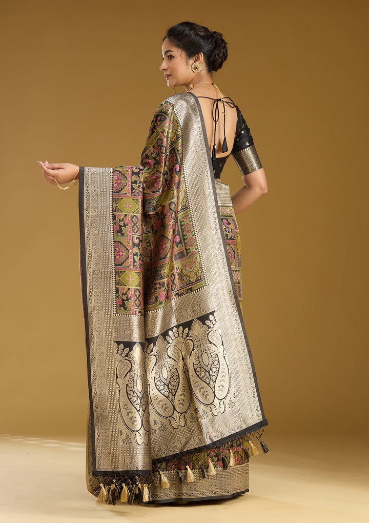 Black Zariwork (Silver) Art Silk Silk_Saree