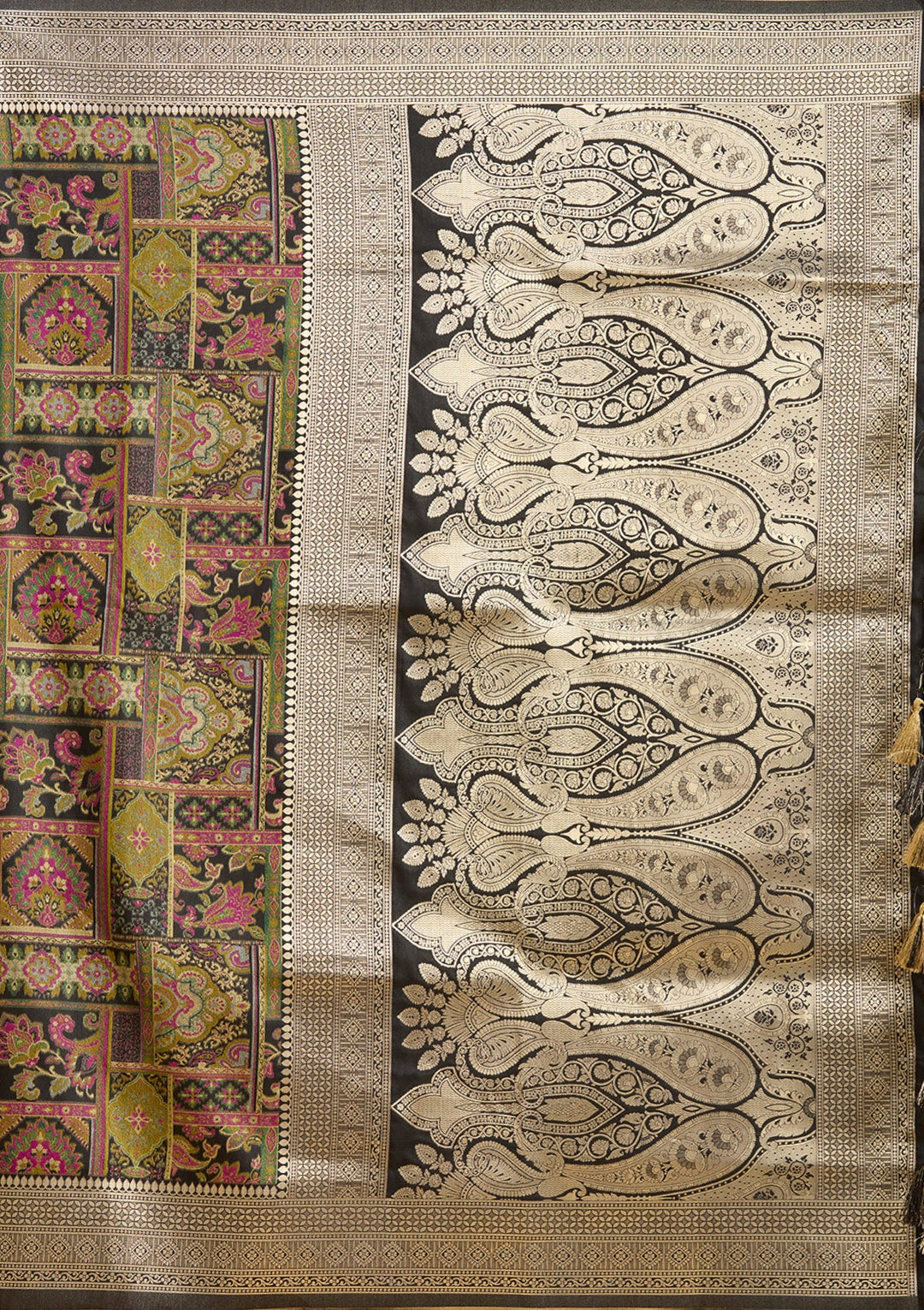 Black Zariwork (Silver) Art Silk Silk_Saree