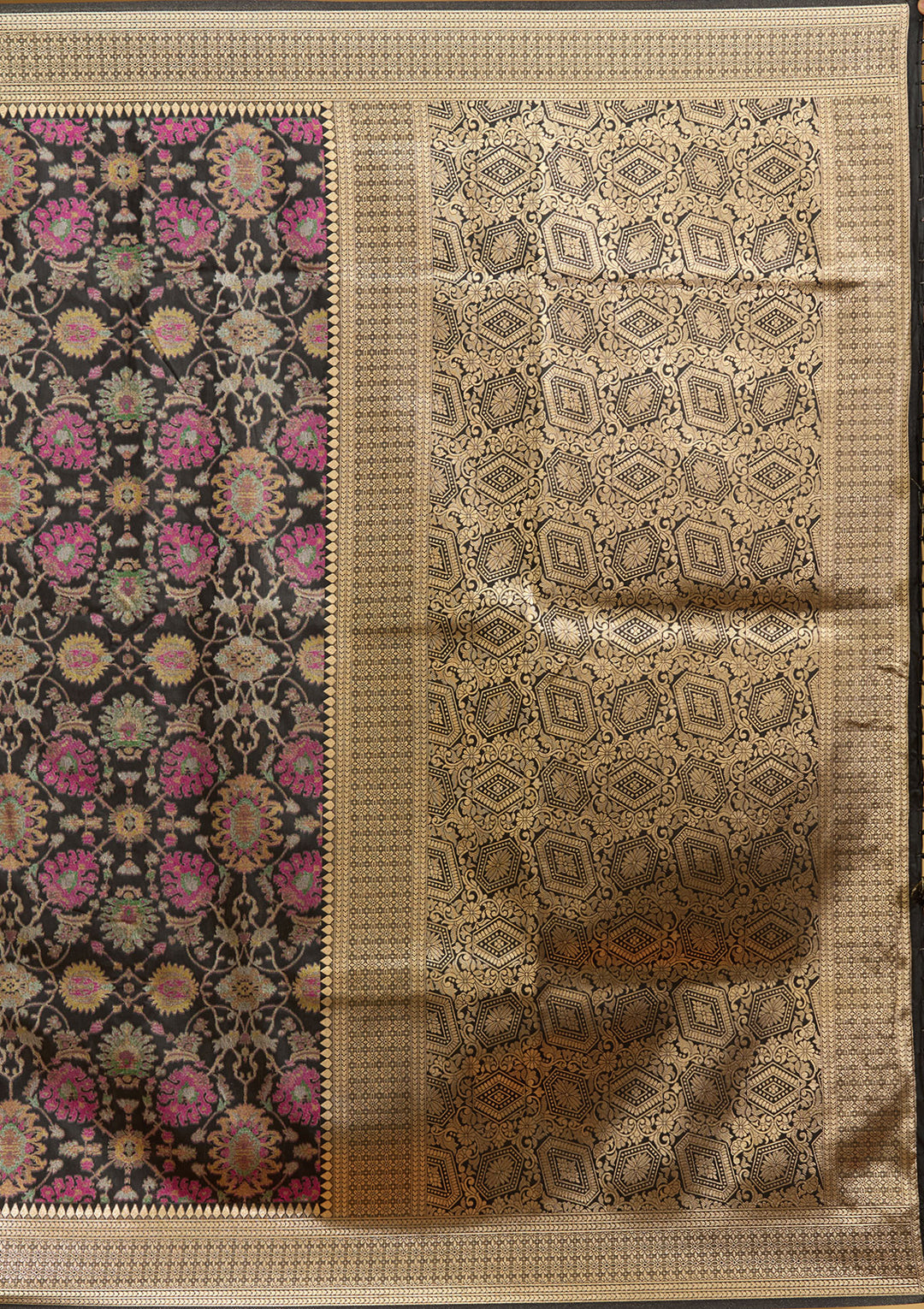 Black Zariwork (Silver) Art Silk Silk Saree