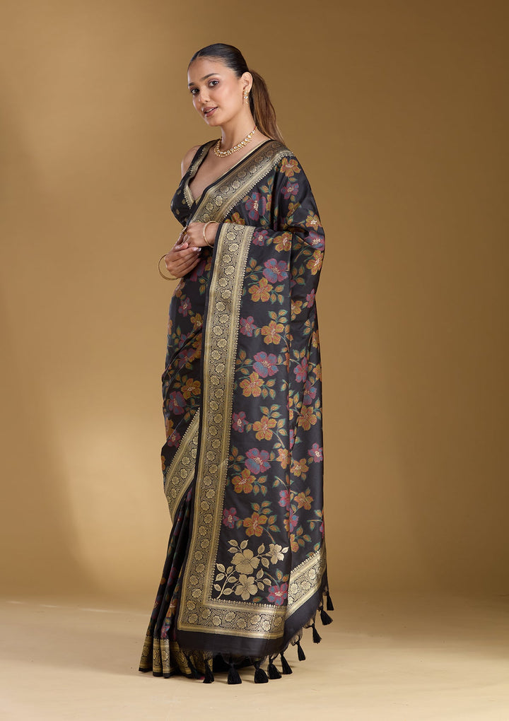 Black Zariwork (Gold) Art Silk Silk_Saree