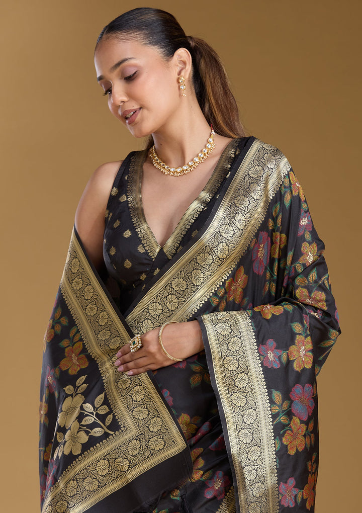 Black Zariwork (Gold) Art Silk Silk_Saree