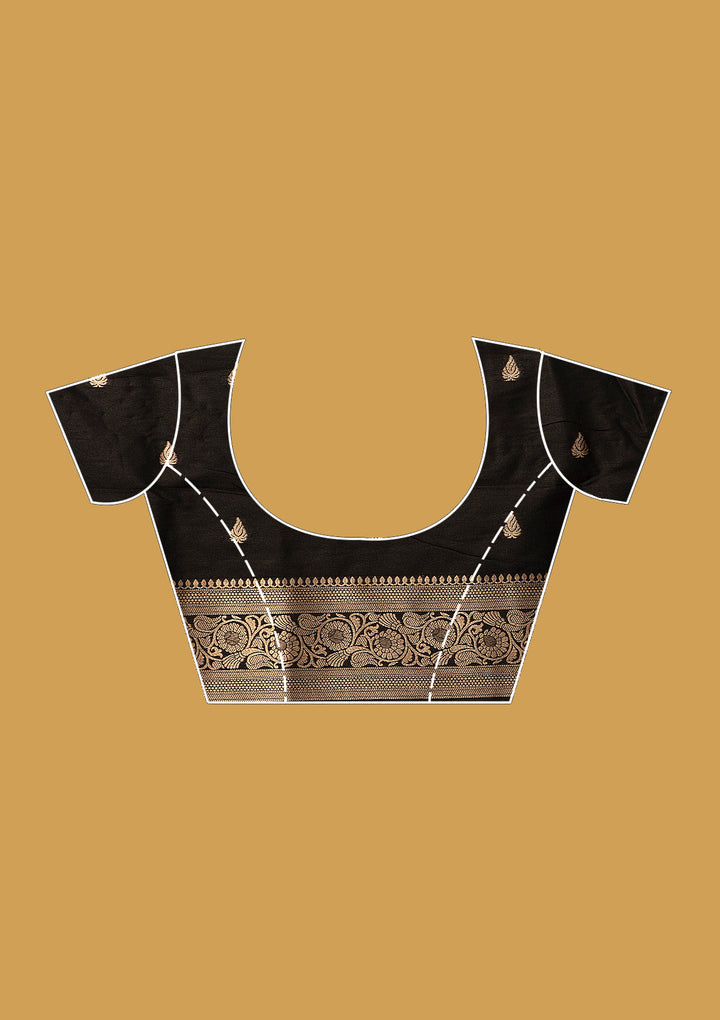 Black Zariwork (Silver) Art Silk Silk Saree