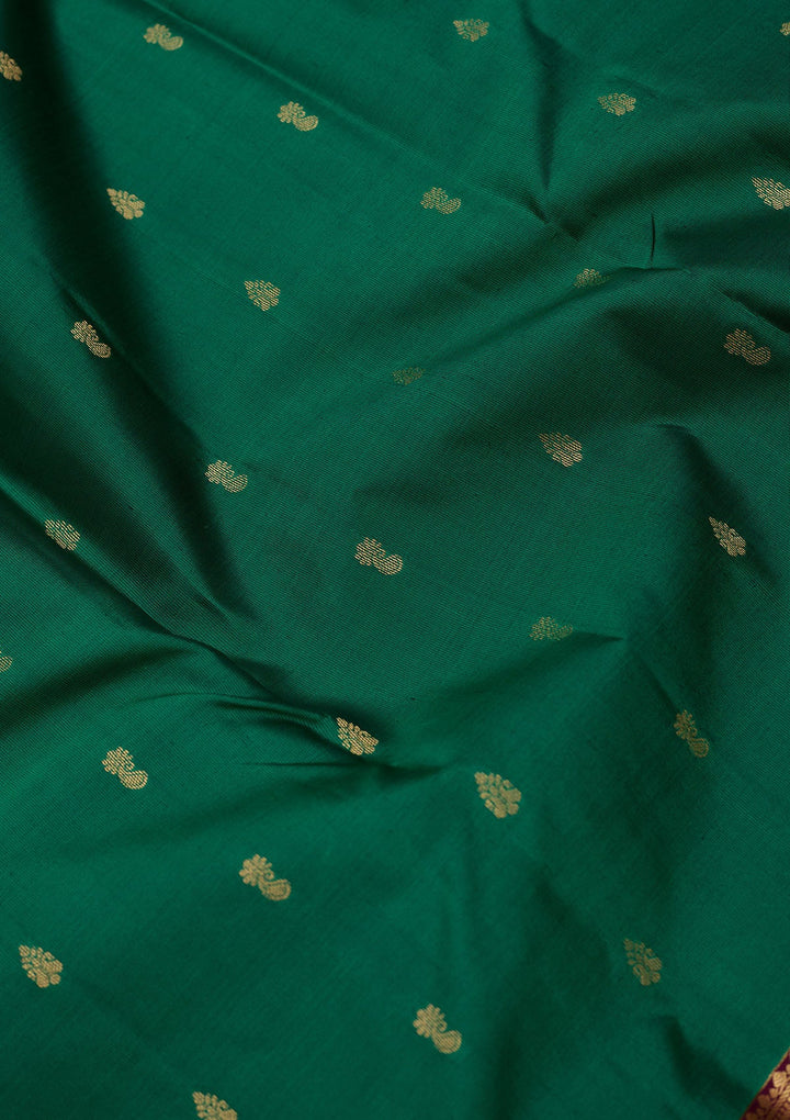 Rama Green Zariwork (Gold) Pure Silk Silk_Saree