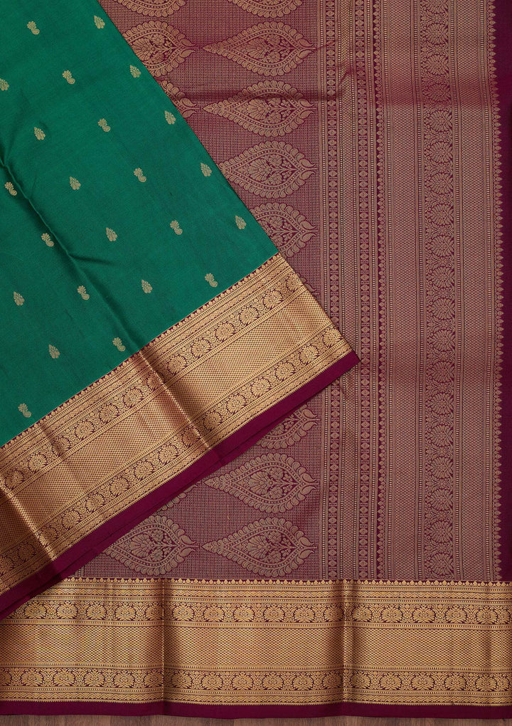 Rama Green Zariwork (Gold) Pure Silk Silk_Saree