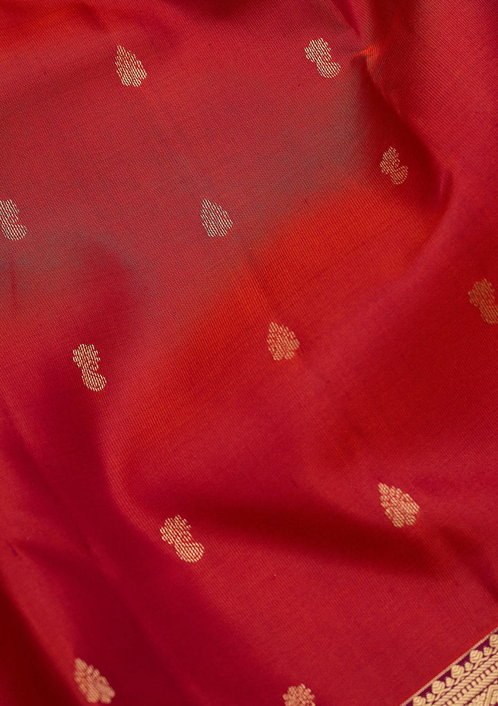 Red Zariwork (Gold) Pure Silk Silk_Saree