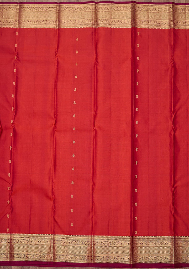 Red Zariwork (Gold) Pure Silk Silk_Saree