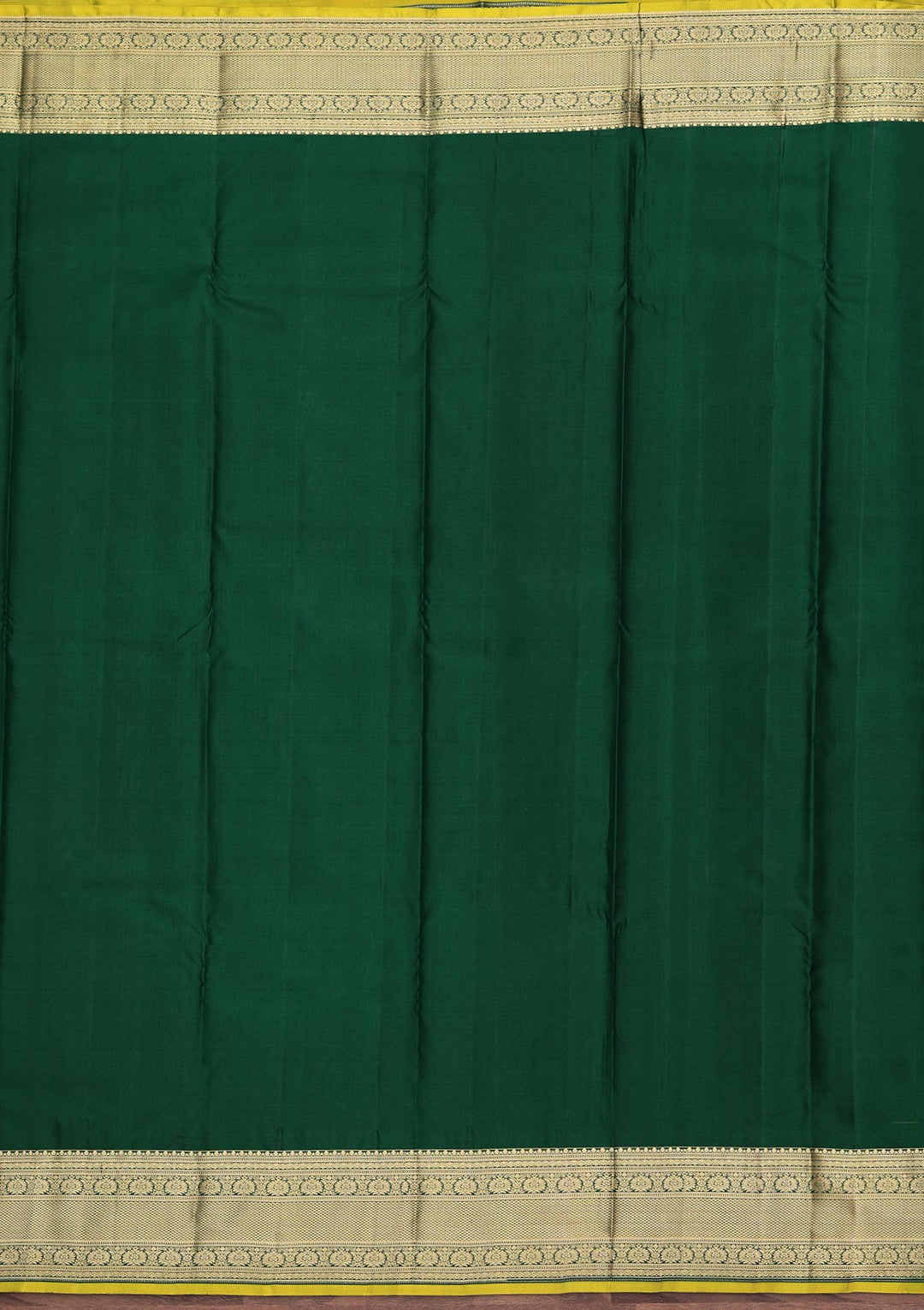 Parrot Green Zariwork Pure Silk Saree