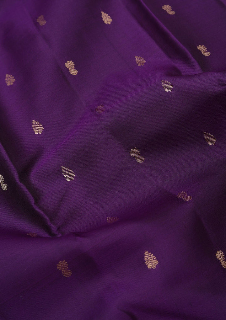 Purple Zariwork Pure Silk Saree