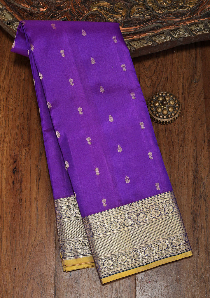 Violet Zariwork Pure Silk Saree
