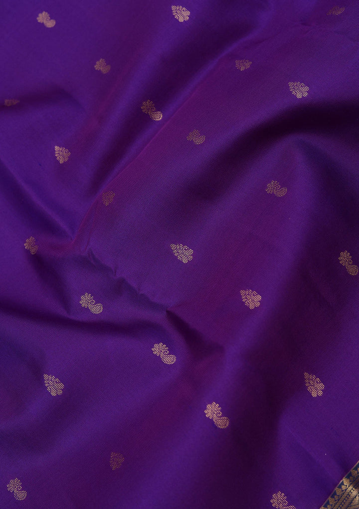 Violet Zariwork Pure Silk Saree