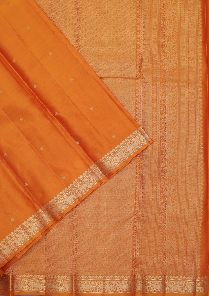 Mustard Zariwork Pure Silk Saree