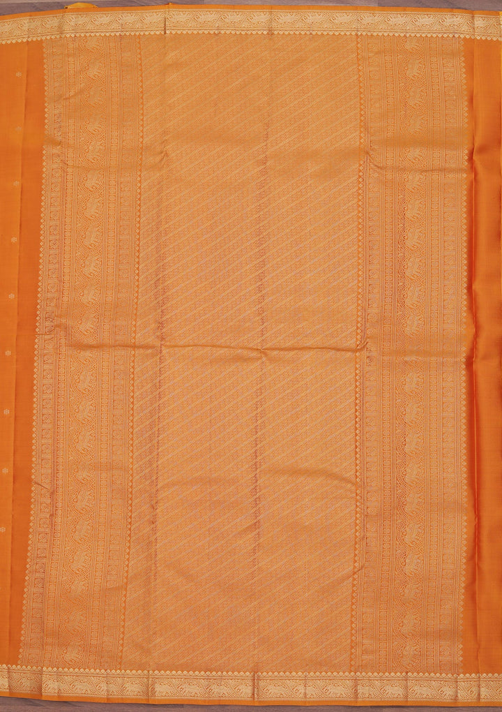 Mustard Zariwork Pure Silk Saree