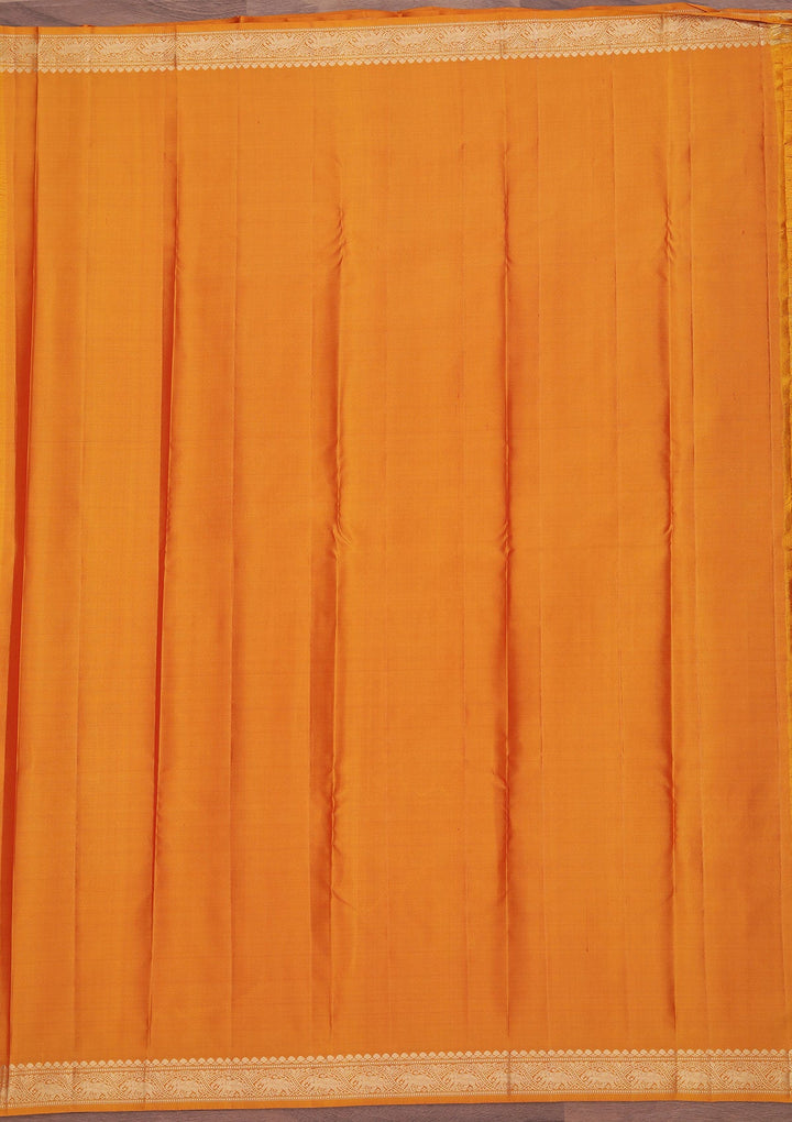Mustard Zariwork Pure Silk Saree