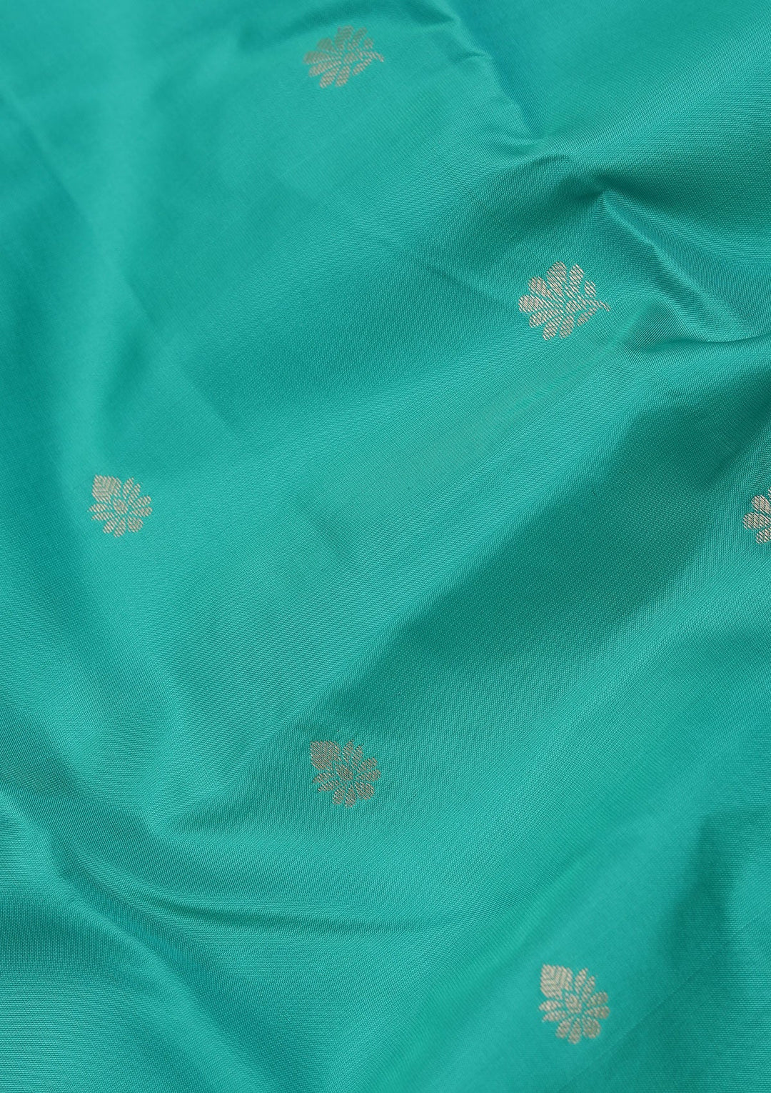 Peacock Green Zariwork Pure Silk Saree