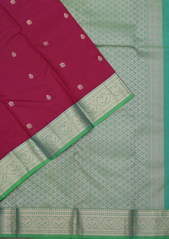 Wine Zariwork Pure Silk Saree
