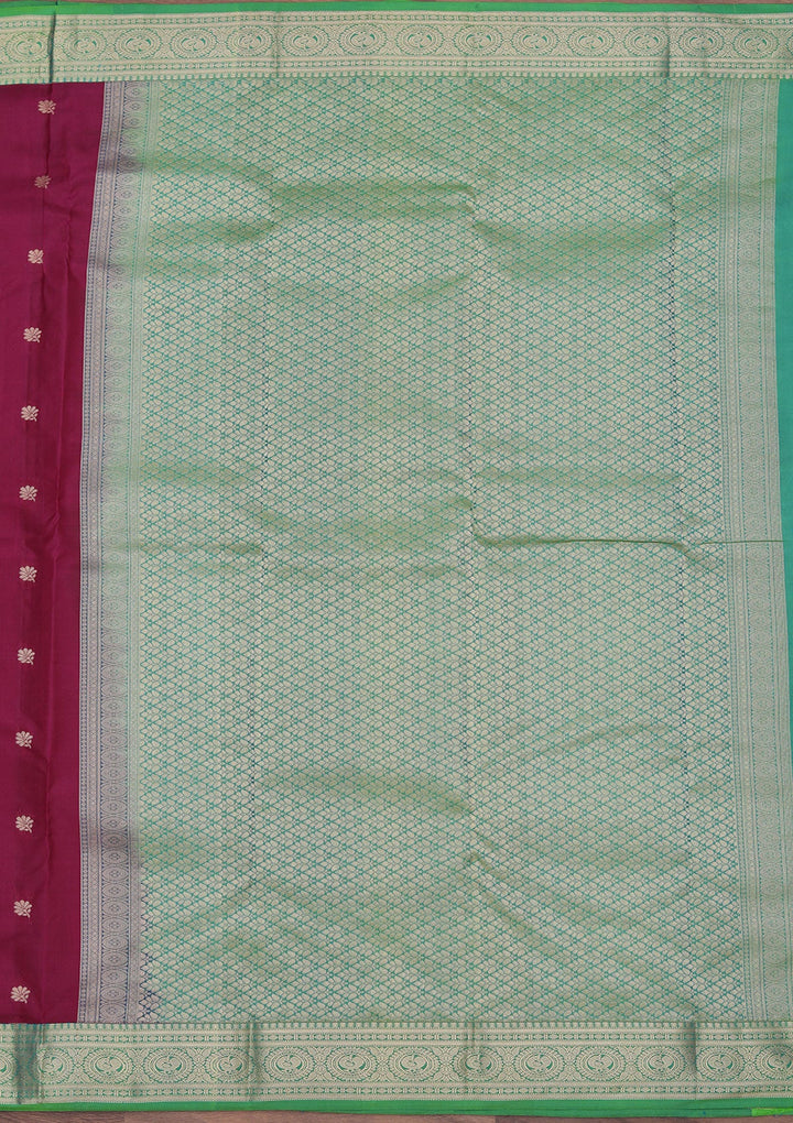 Wine Zariwork Pure Silk Saree