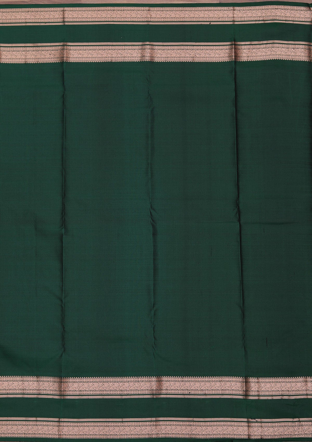 Bottle Green Zariwork Pure Silk Saree