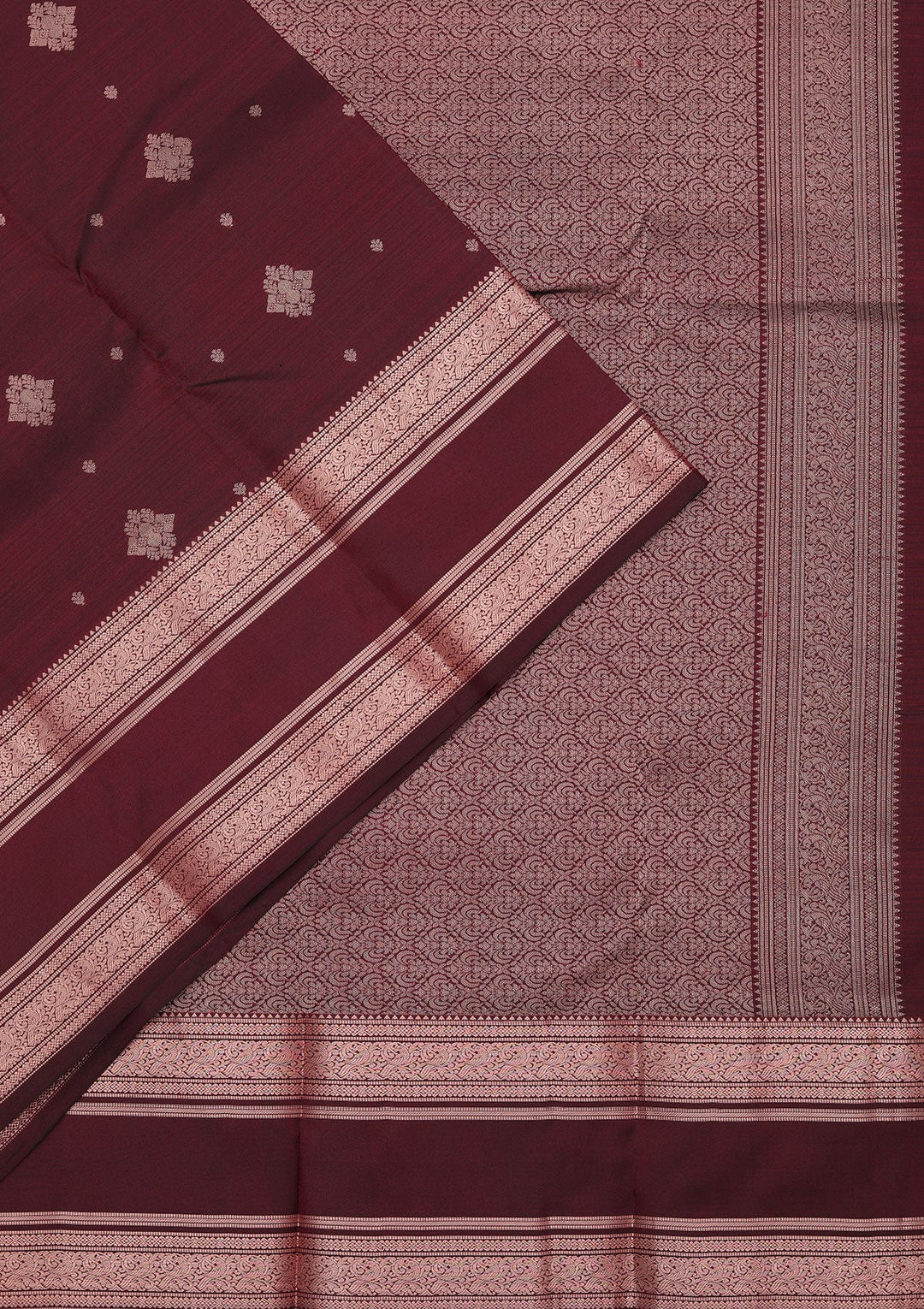 Maroon Zariwork Pure Silk Saree