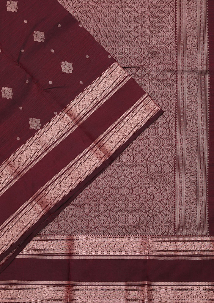 Maroon Zariwork Pure Silk Saree