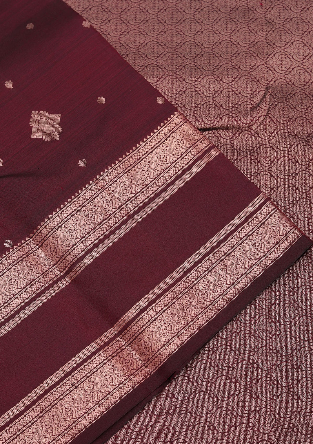 Maroon Zariwork Pure Silk Saree