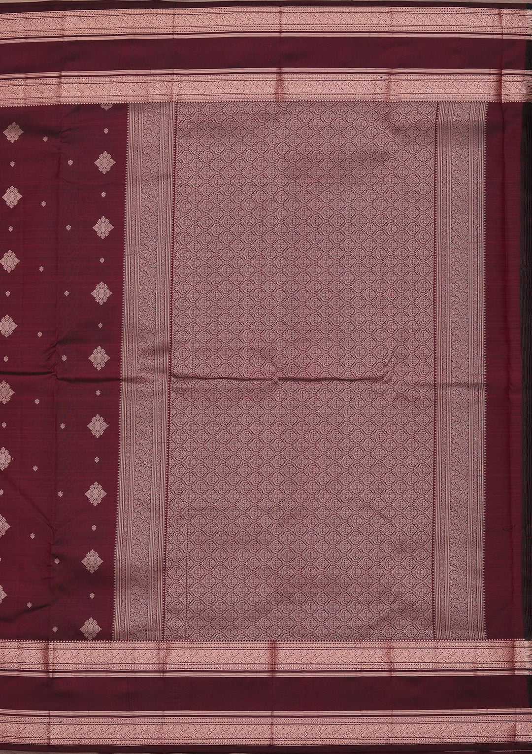 Maroon Zariwork Pure Silk Saree