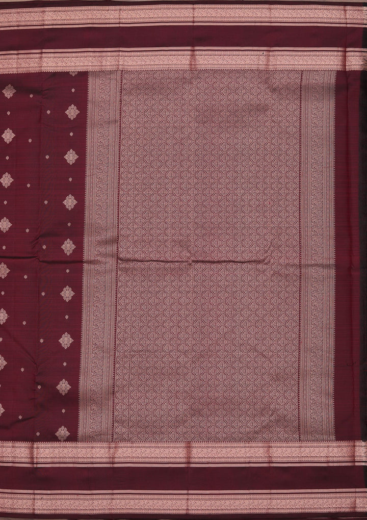 Maroon Zariwork Pure Silk Saree
