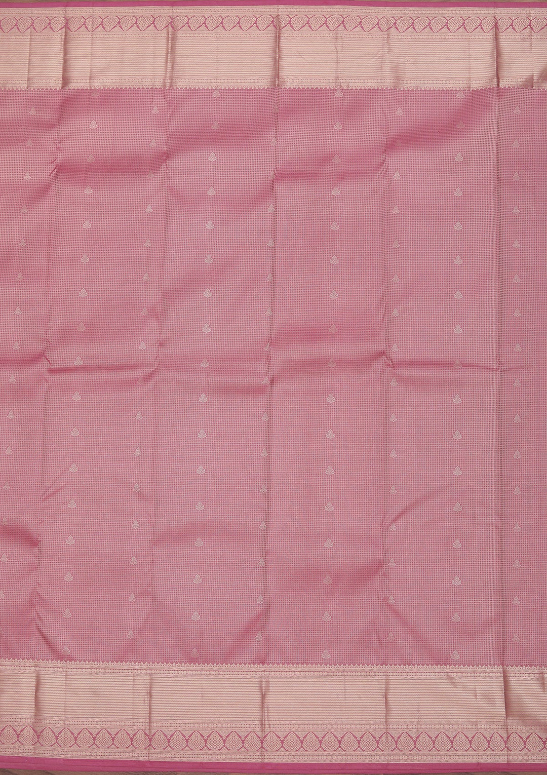 Onion Pink Zariwork Pure Silk Saree