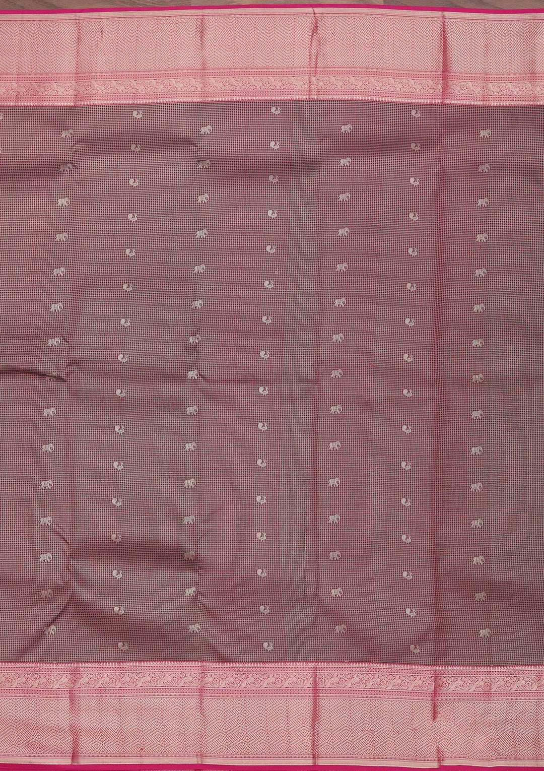 Wine Zariwork Pure Silk Saree