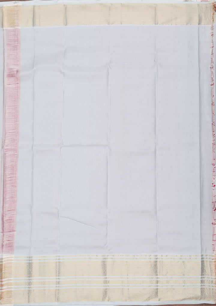 Magenta Pink Zariwork Pure Silk Saree