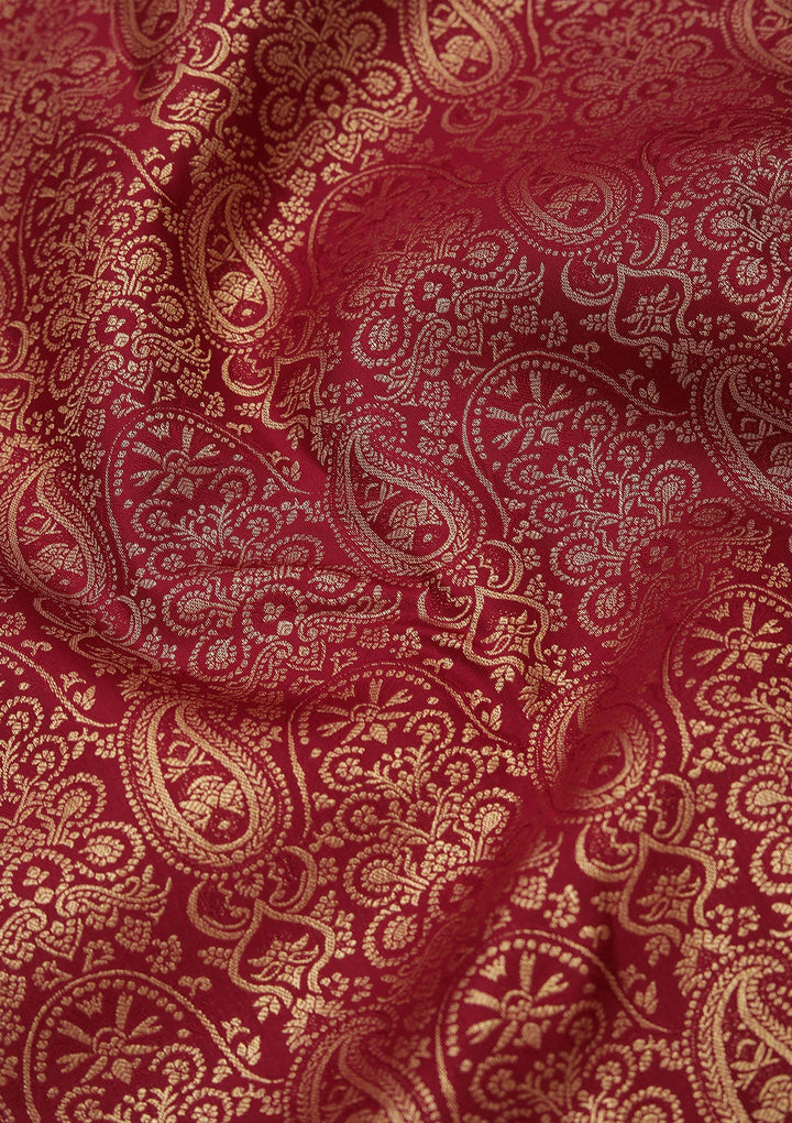 Brown Zariwork Pure Silk Saree