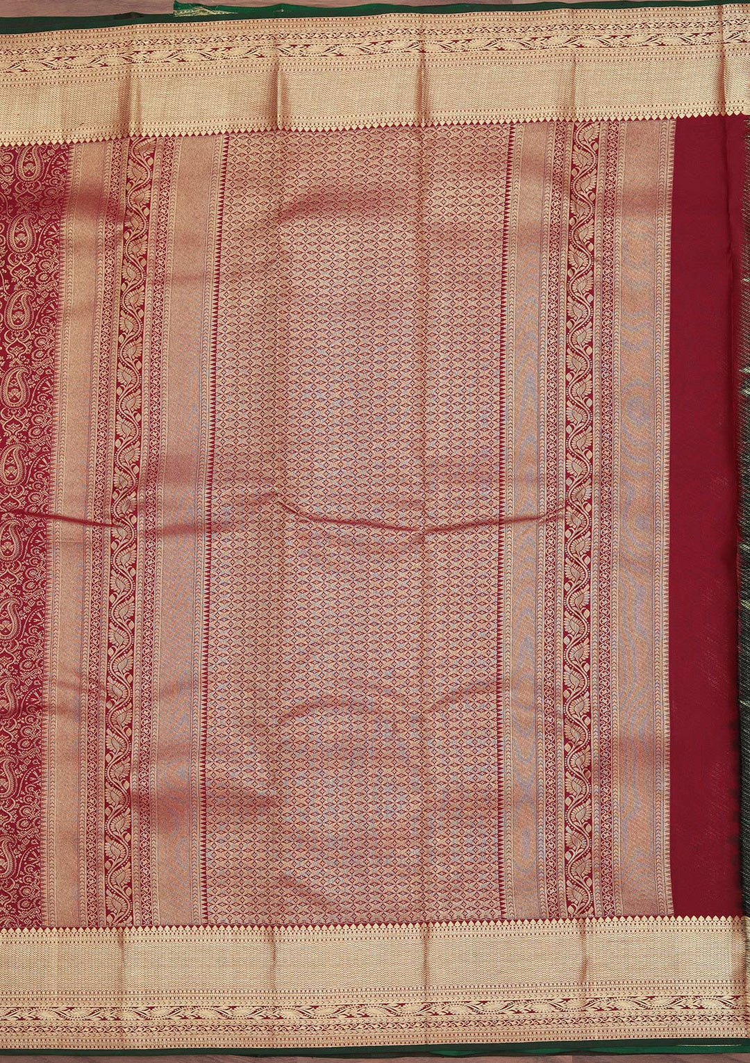 Brown Zariwork Pure Silk Saree