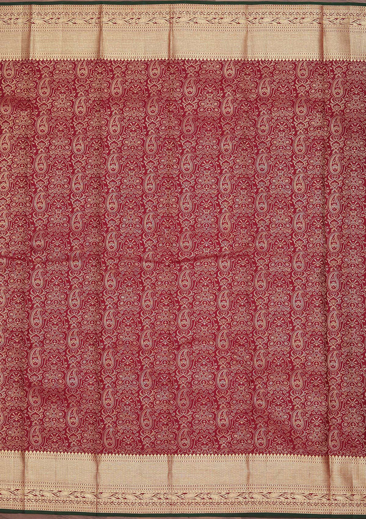 Brown Zariwork Pure Silk Saree