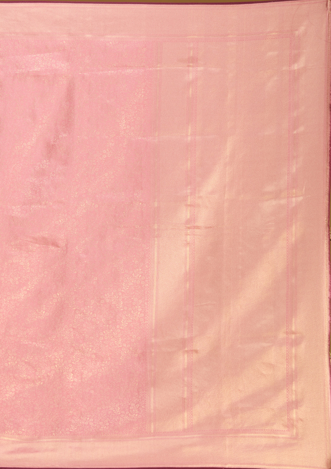 Onion Pink Zariwork Art Silk Saree