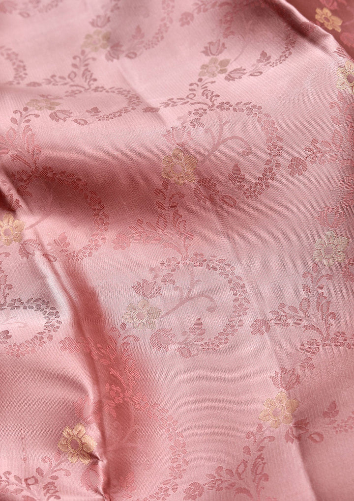 Mauve Zariwork Pure Silk Saree