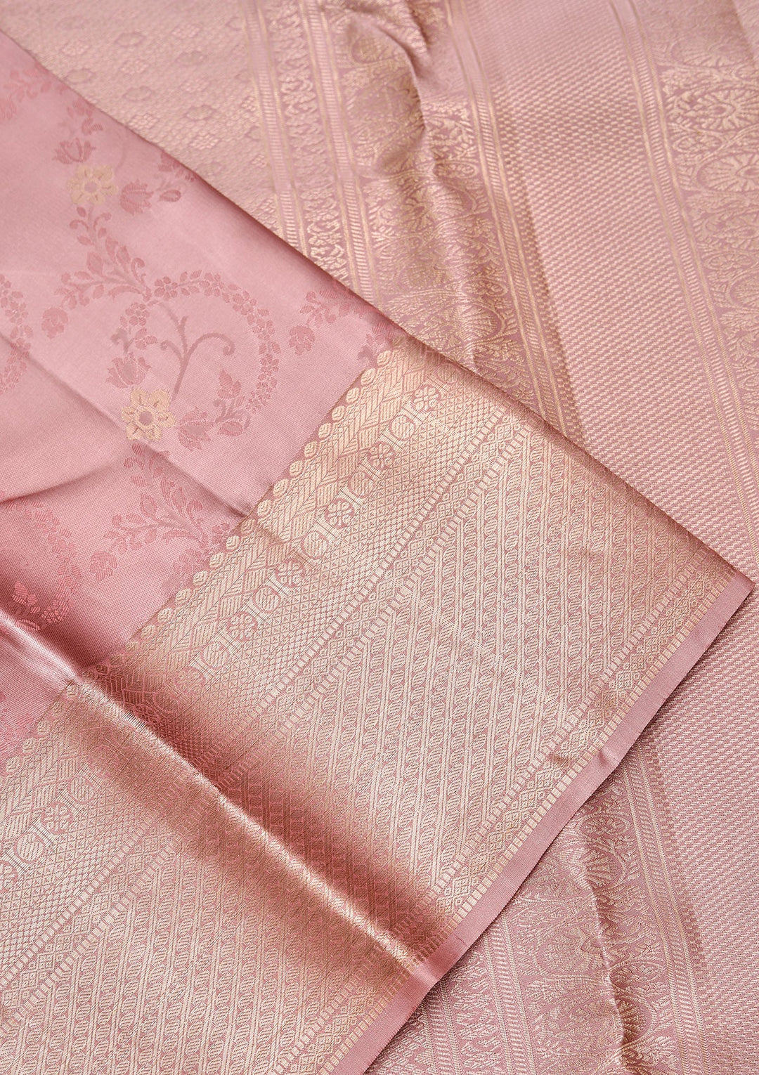 Mauve Zariwork Pure Silk Saree