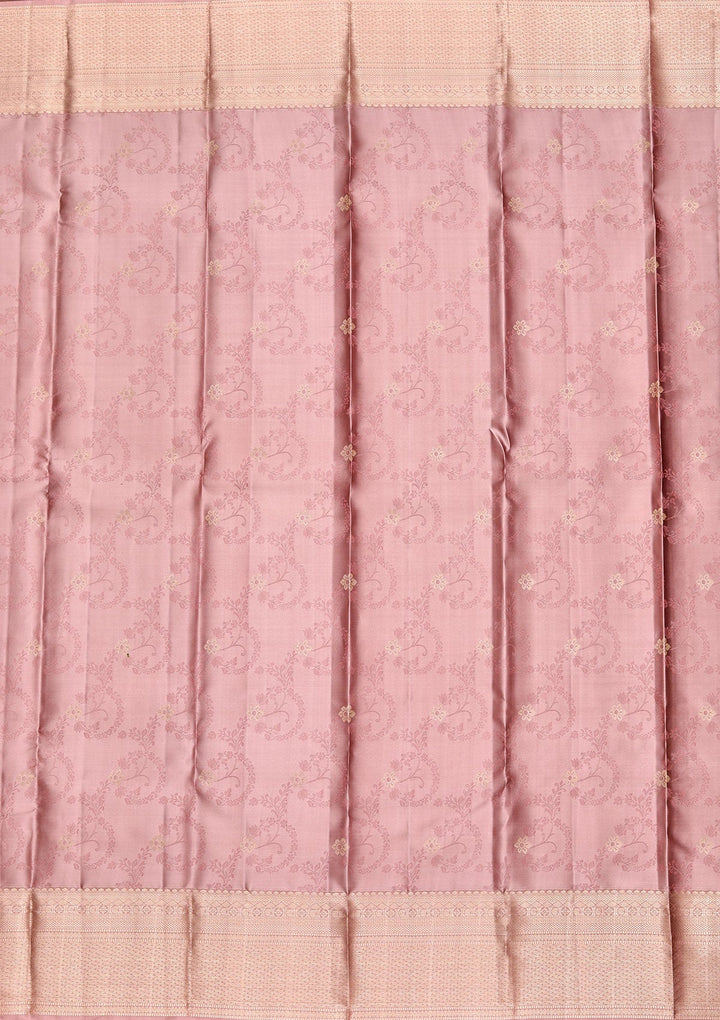 Mauve Zariwork Pure Silk Saree