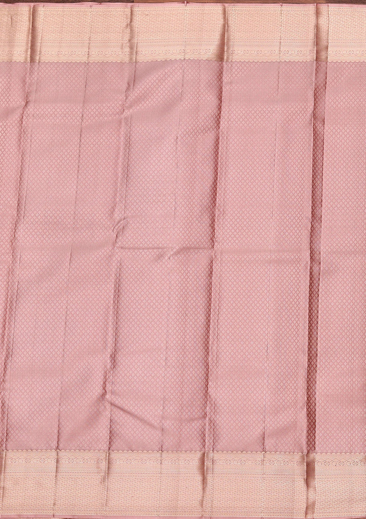 Mauve Zariwork Pure Silk Saree