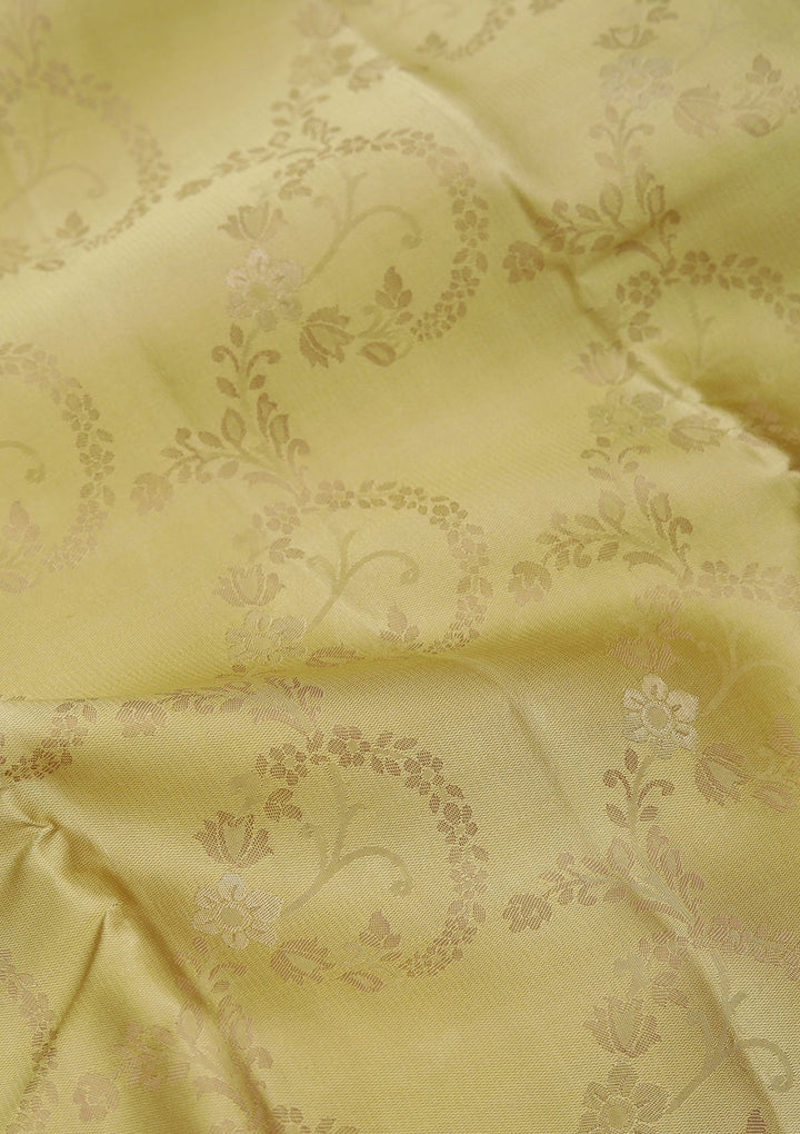 Mehendi Zariwork Pure Silk Saree-koskii