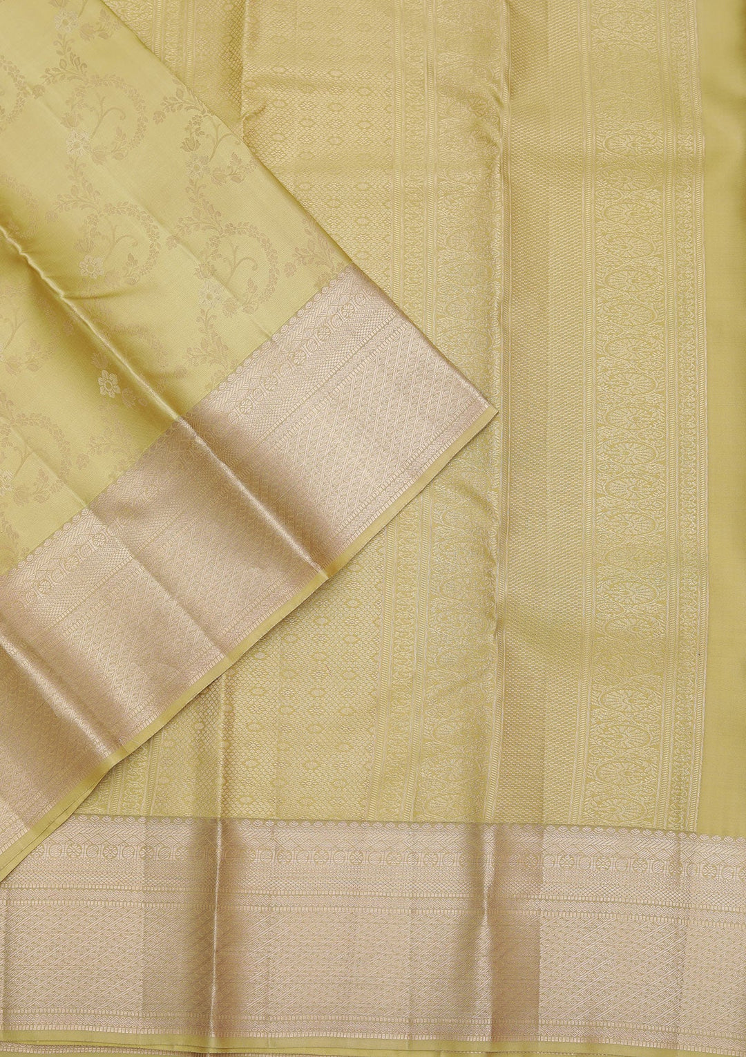 Mehendi Zariwork Pure Silk Saree-koskii