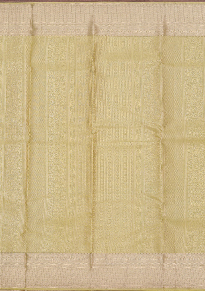 Mehendi Zariwork Pure Silk Saree-koskii