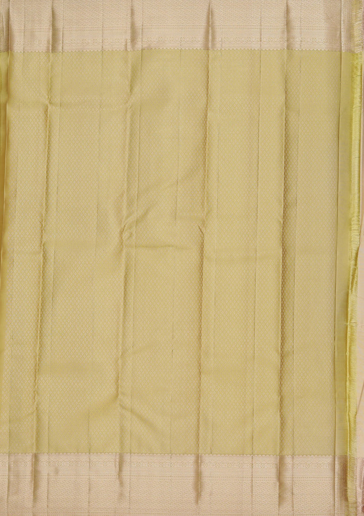 Mehendi Zariwork Pure Silk Saree-koskii