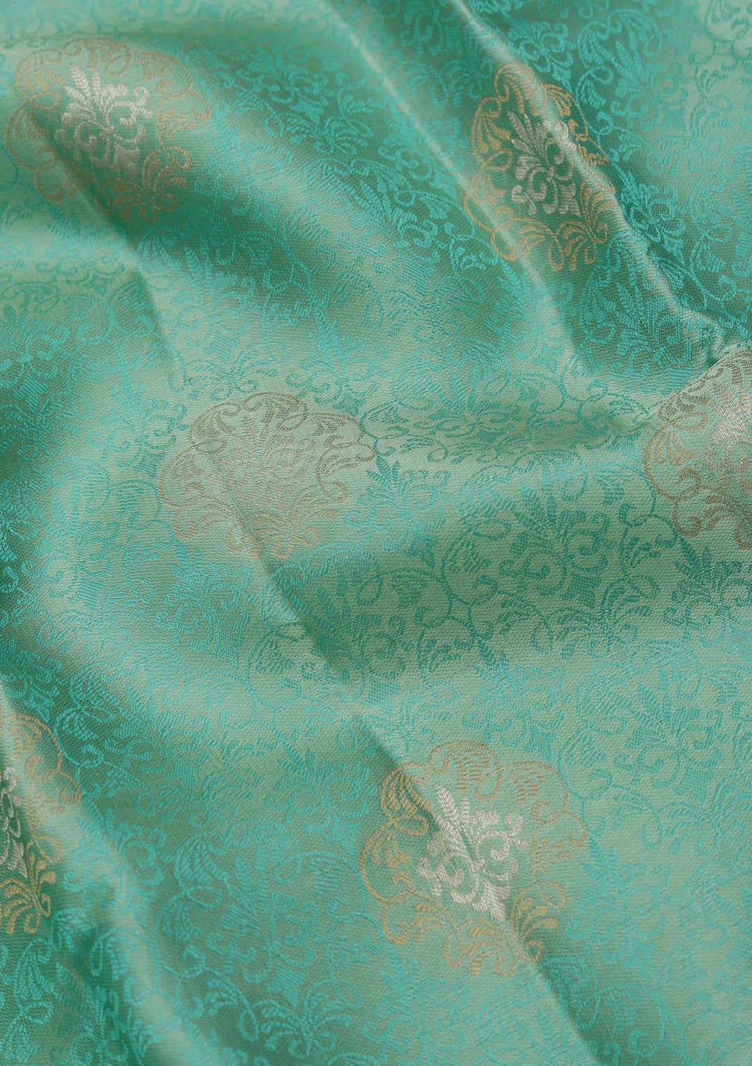 Sea Green Zariwork Pure Silk Saree