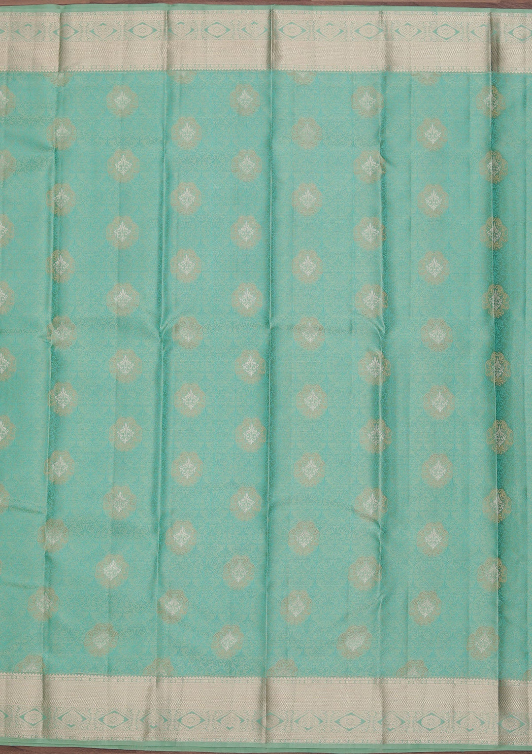 Sea Green Zariwork Pure Silk Saree