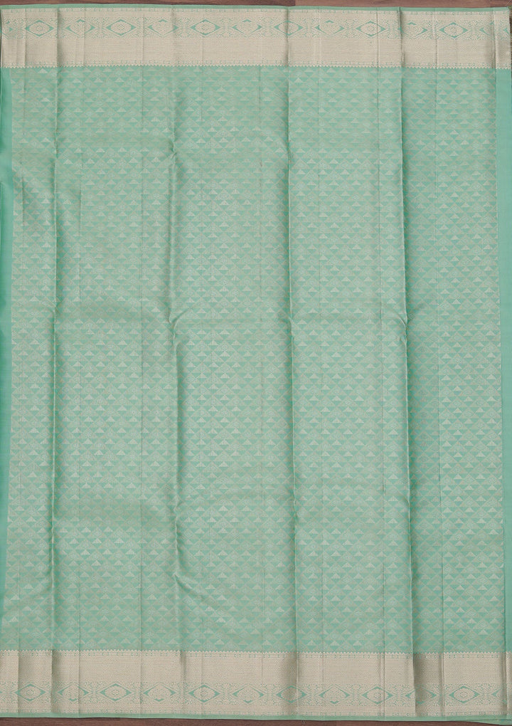 Sea Green Zariwork Pure Silk Saree