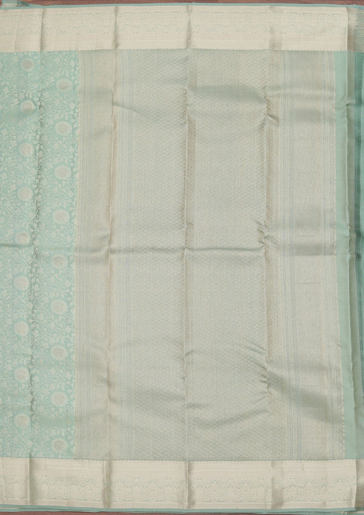 Pista Green Zariwork Pure Silk Saree-koskii